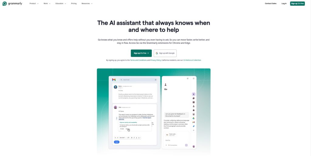 Grammarly GO: The Polishing Tool
